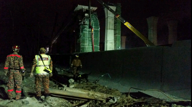 Tiga pekerja Bangladesh dikhuatiri maut konkrit MRT runtuh